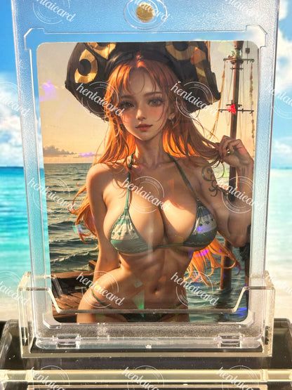 One piece Nami FOIL Mature Hentai Sexy Card HZW-03 LOT9