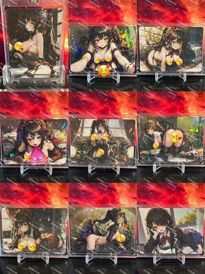 DATE A LIVE Tokisaki Kurumi Hentai Mature Sexy Waifu Anime Doujin Card LOT9